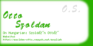 otto szoldan business card